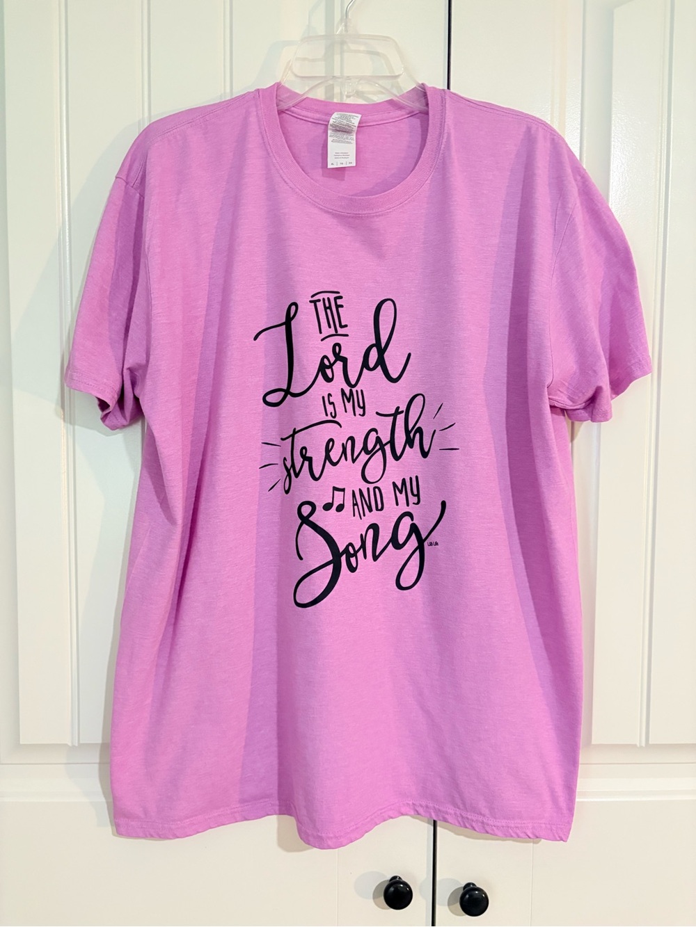 Women’s Pink Graphic Tee - 'The Lord is My Strength'